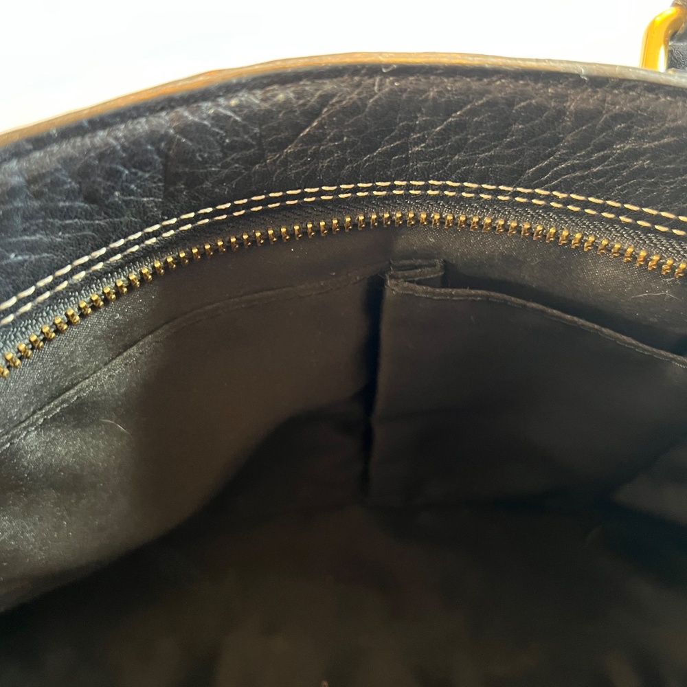 Coach Hamptons Black Pebbled Leather Horsebit Satchel Style 10212 - Picture 12 of 15